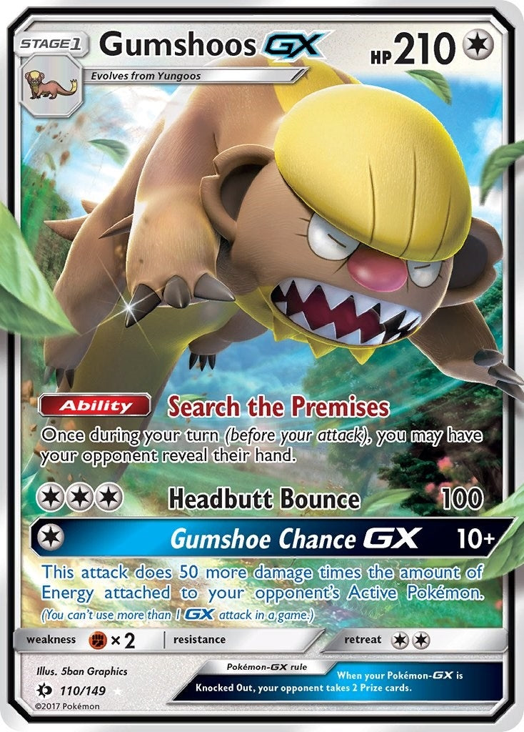 Image for Gumshoos GX (110/149) [SM Base Set] - Pokemon
