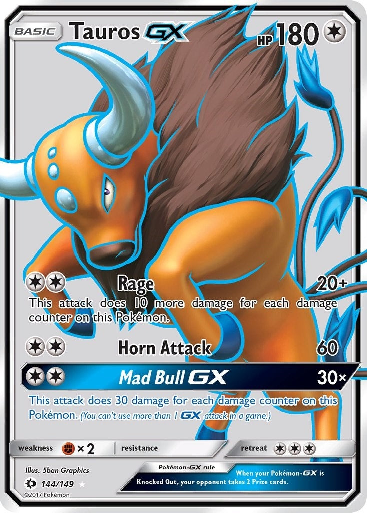 Image for Tauros GX (Full Art) (144/149) [SM Base Set] - Pokemon