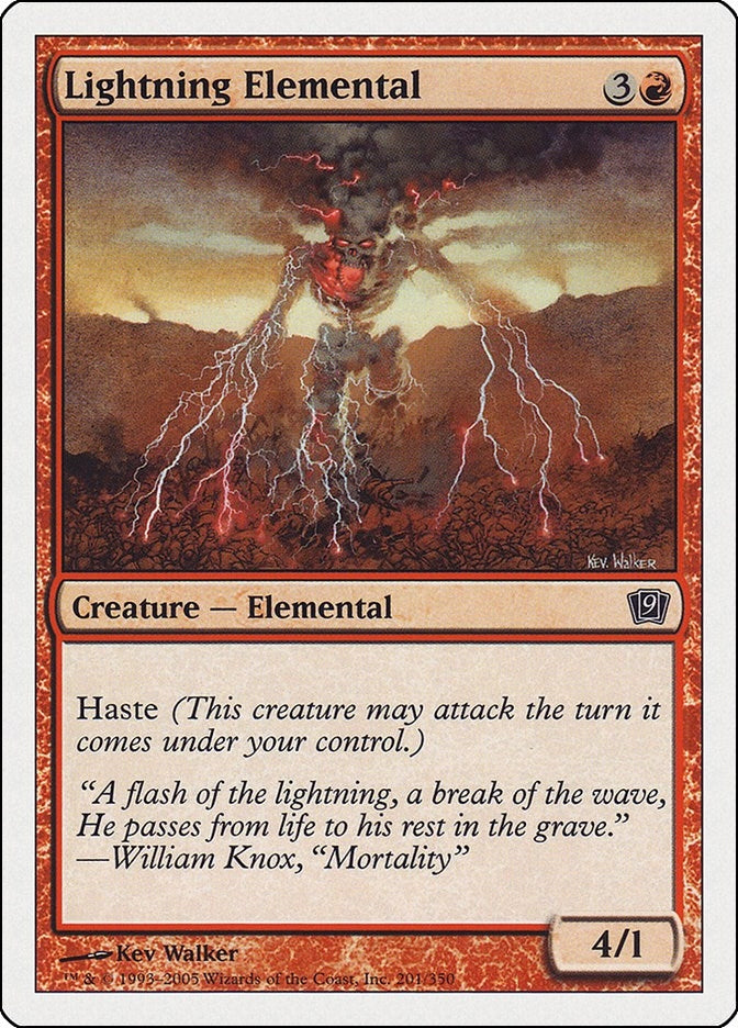Image for Lightning Elemental (201) [9th Edition] - Magic: The Gathering