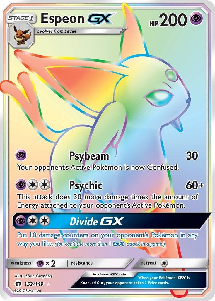 Image for Espeon GX (Secret) (152/149) [SM Base Set] - Pokemon