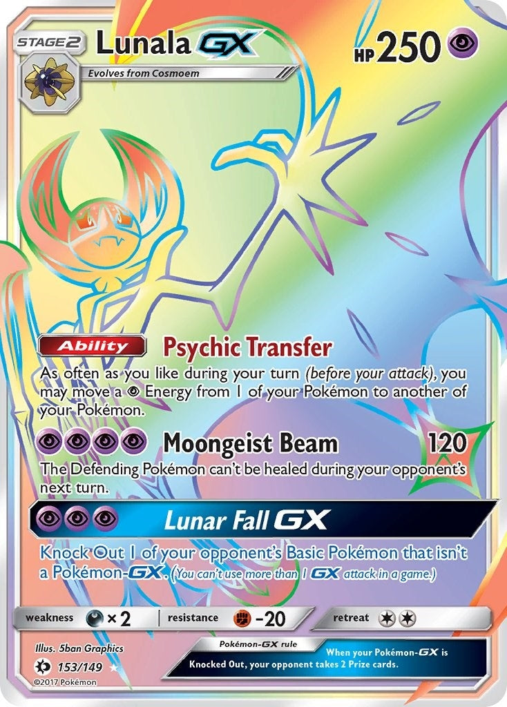 Image for Lunala GX (Secret) (153/149) [SM Base Set] - Pokemon