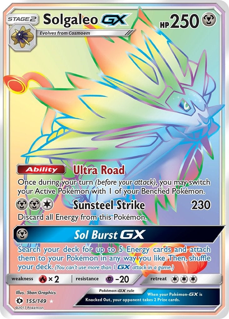 Image for Solgaleo GX (Secret) (155/149) [SM Base Set] - Pokemon