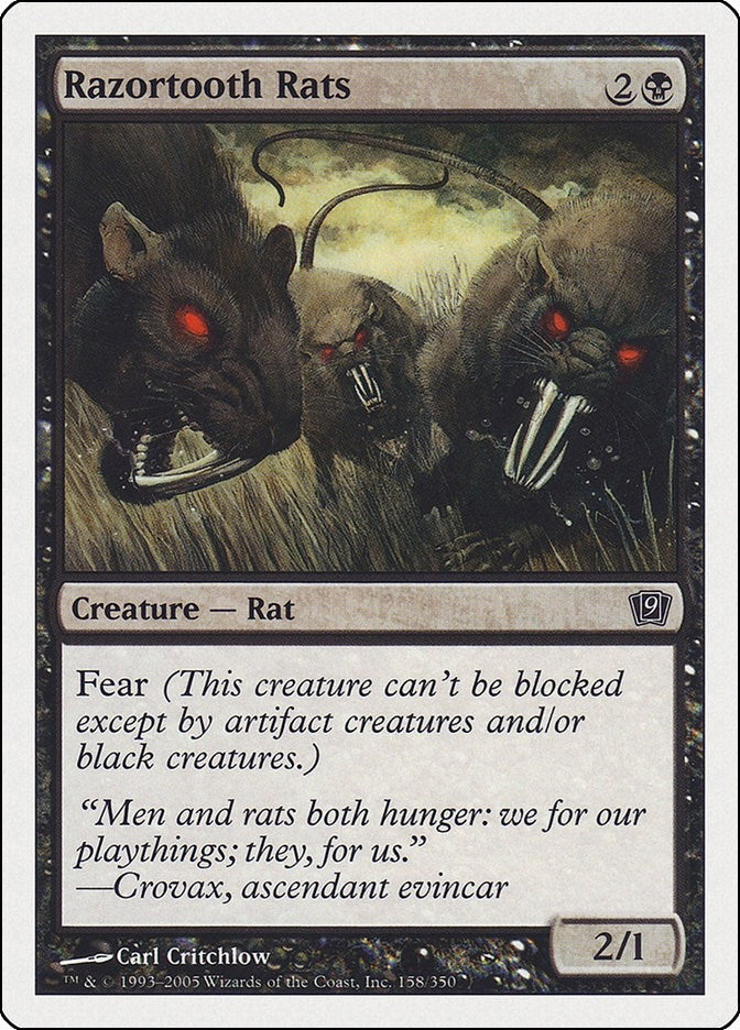 Image for Razortooth Rats (158) [9th Edition] - Magic: The Gathering