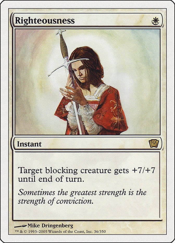 Image for Righteousness (36) [9th Edition] - Magic: The Gathering