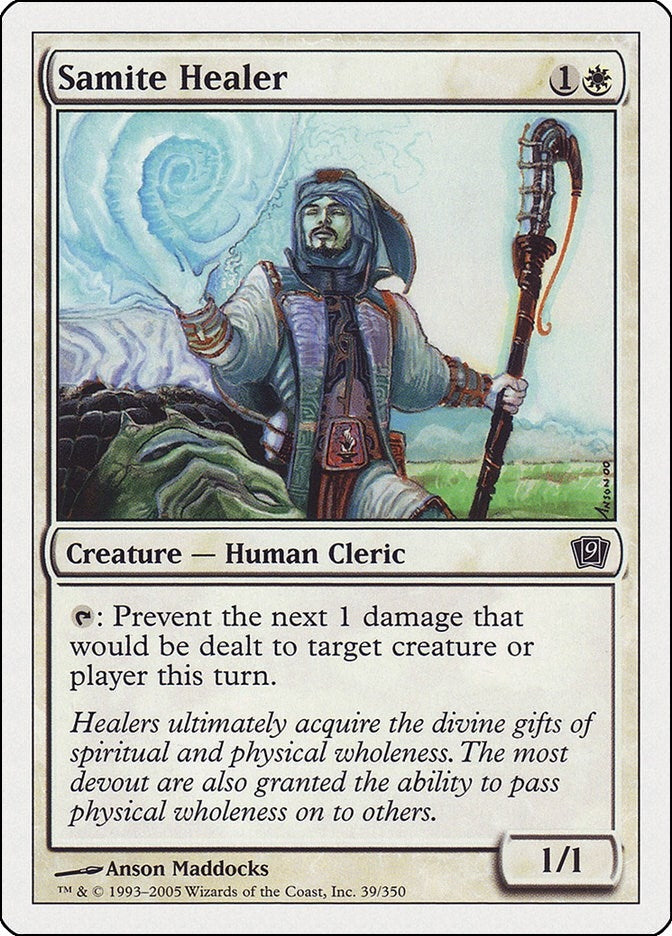 Image for Samite Healer (39) [9th Edition] - Magic: The Gathering