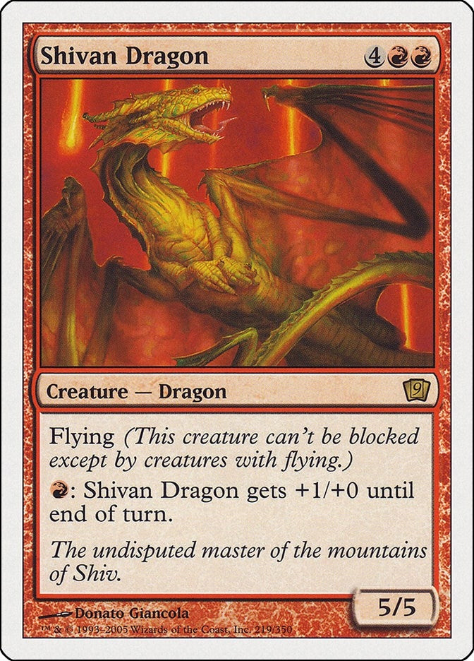 Image for Shivan Dragon (219) [9th Edition] - Magic: The Gathering