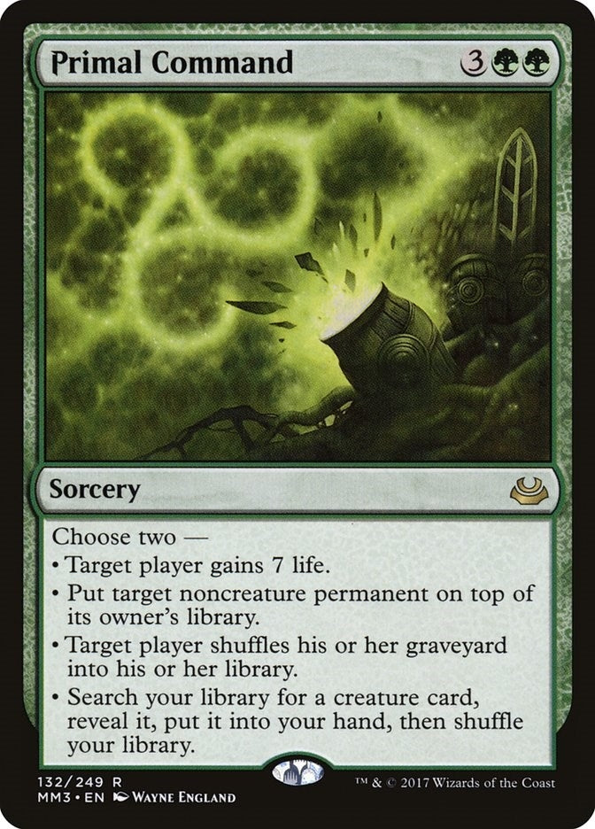 Image for Primal Command (132) [Modern Masters 2017] - Magic: The Gathering