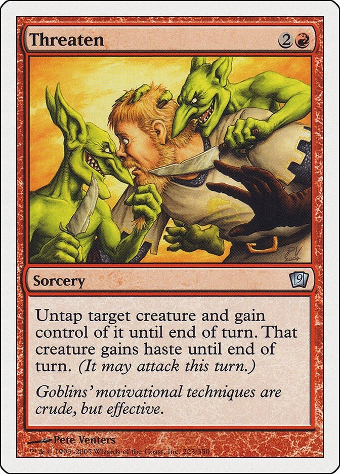 Image for Threaten (223) [9th Edition] - Magic: The Gathering