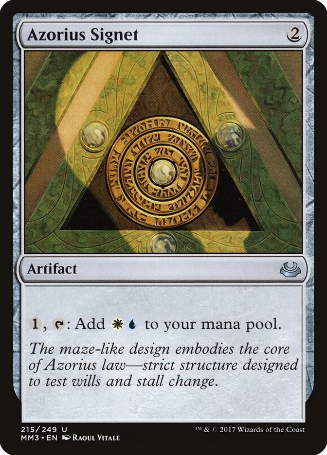 Image for Azorius Signet (215) [Modern Masters 2017] - Magic: The Gathering