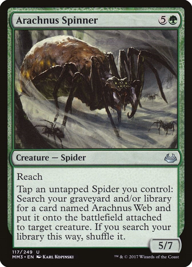 Image for Arachnus Spinner (117) [Modern Masters 2017] - Magic: The Gathering