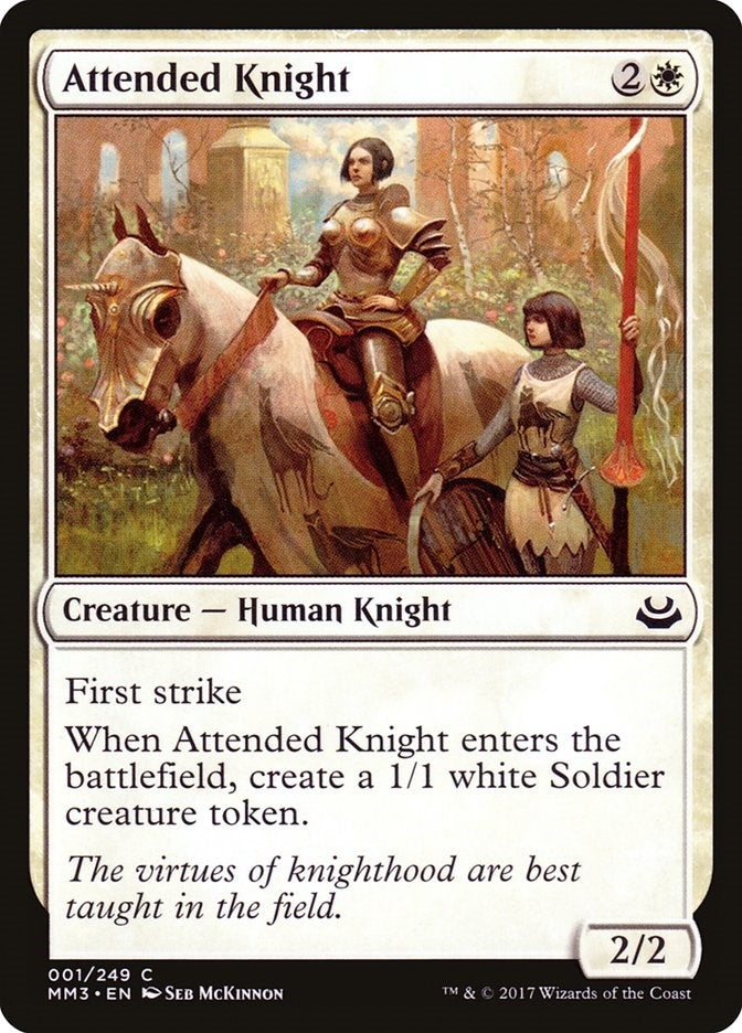 Image for Attended Knight (1) [Modern Masters 2017] - Magic: The Gathering