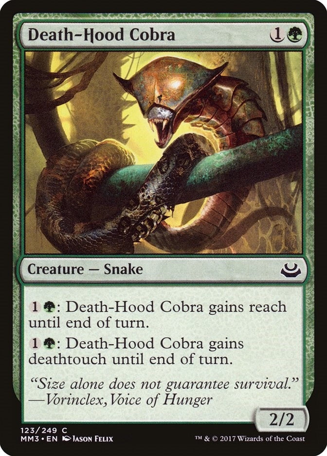 Image for Death-Hood Cobra (123) [Modern Masters 2017] - Magic: The Gathering
