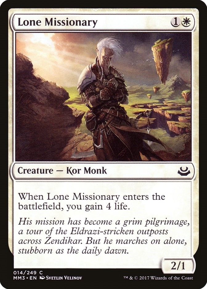 Image for Lone Missionary (14) [Modern Masters 2017] - Magic: The Gathering