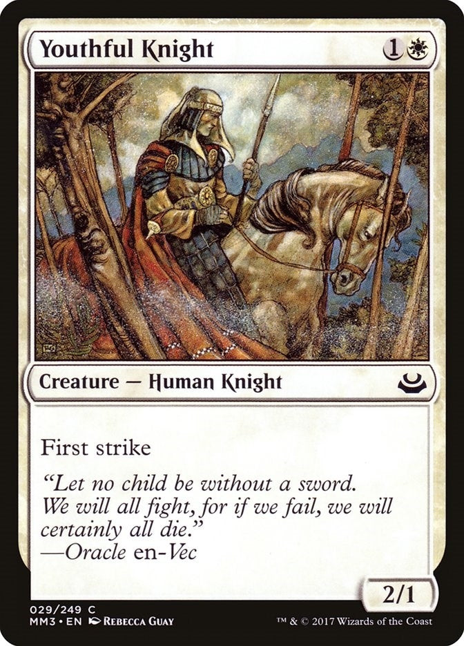 Image for Youthful Knight (29) [Modern Masters 2017] - Magic: The Gathering