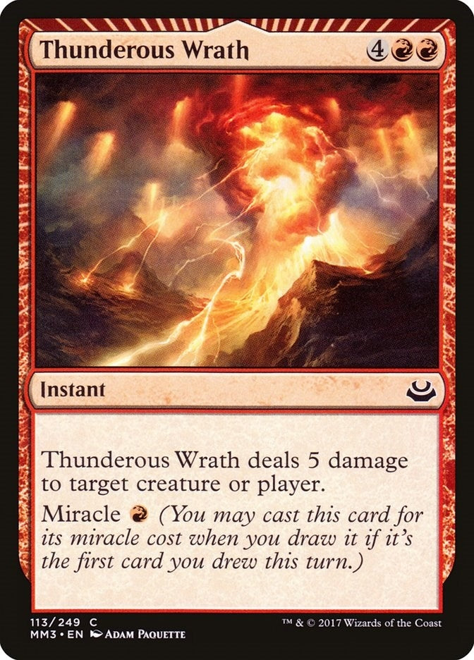 Image for Thunderous Wrath (113) [Modern Masters 2017] - Magic: The Gathering