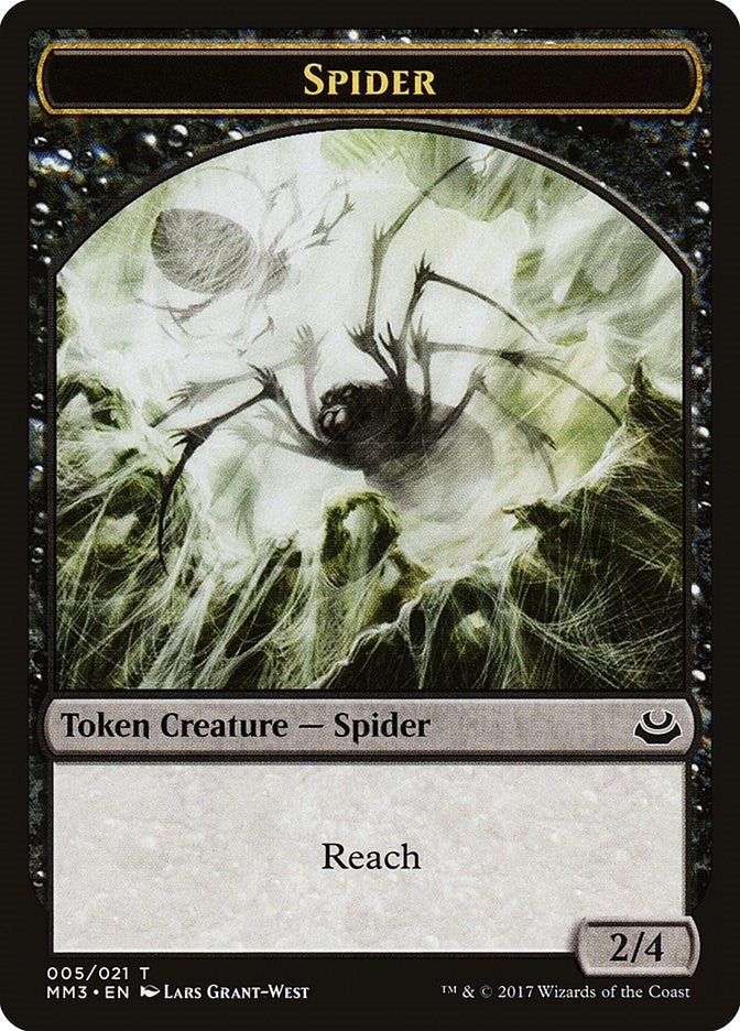 Image for Spider Token (5) [Modern Masters 2017] - Magic: The Gathering