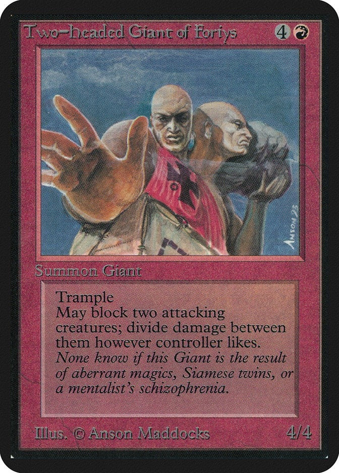 Image for Two-Headed Giant of Foriys [Alpha Edition] - Magic: The Gathering