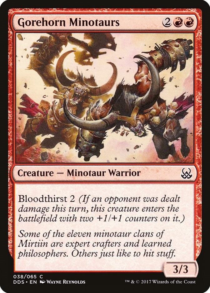 Image for Gorehorn Minotaurs (38) [Mind vs. Might] - Magic: The Gathering