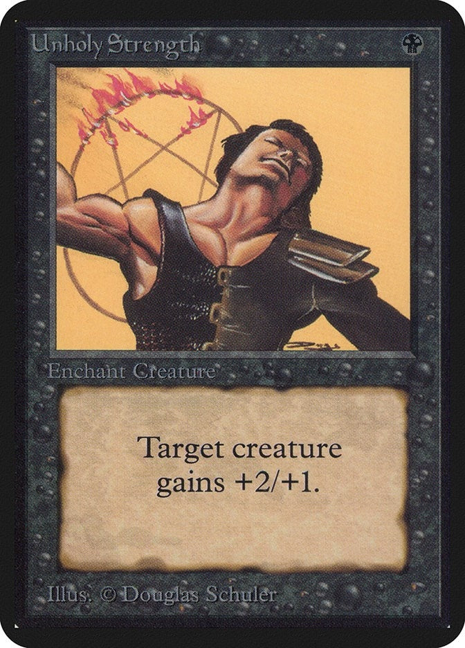 Image for Unholy Strength [Alpha Edition] - Magic: The Gathering