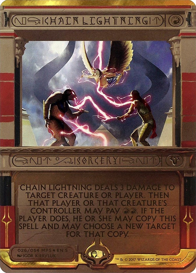 Image for Chain Lightning (26) [Masterpiece Series: Amonkhet Invocations] - Magic: The Gathering