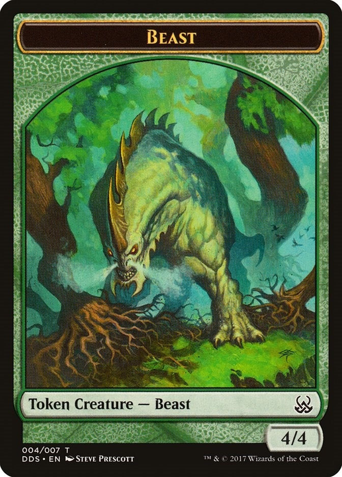 Image for Beast Token (4) [Mind vs. Might] - Magic: The Gathering