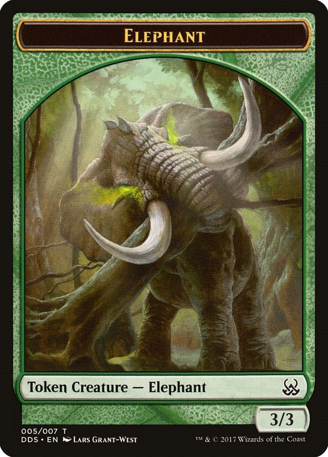 Image for Elephant Token (5) [Mind vs. Might] - Magic: The Gathering
