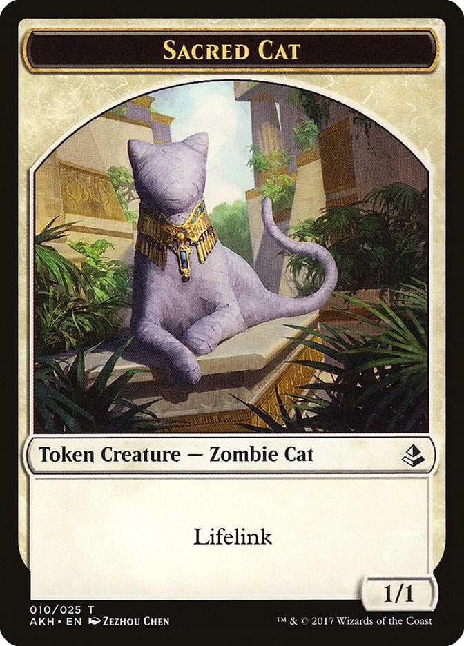 Image for Sacred Cat Token (10) [Amonkhet] - Magic: The Gathering