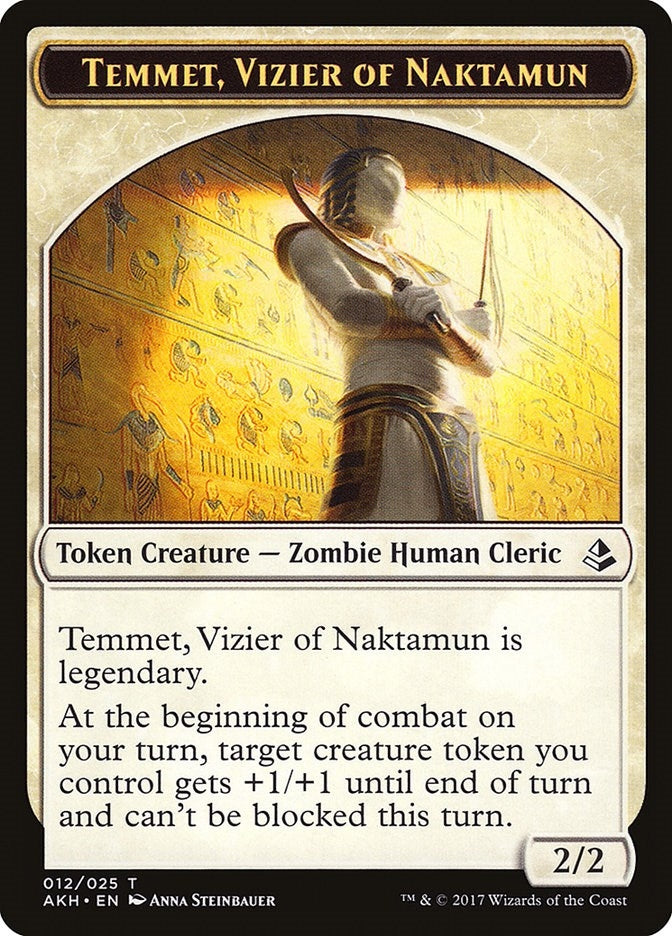 Image for Temmet, Vizier of Naktamun Token (12) [Amonkhet] - Magic: The Gathering