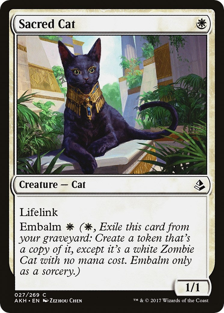 Image for Sacred Cat (27) [Amonkhet] - Magic: The Gathering