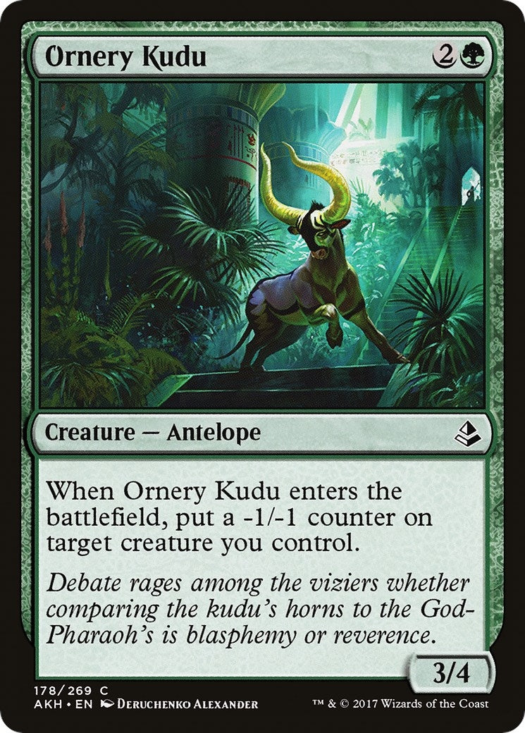 Image for Ornery Kudu (178) [Amonkhet] - Magic: The Gathering