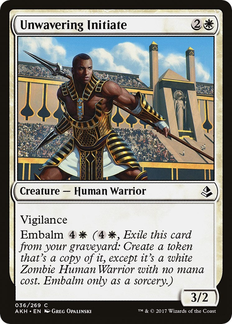 Image for Unwavering Initiate (36) [Amonkhet] - Magic: The Gathering