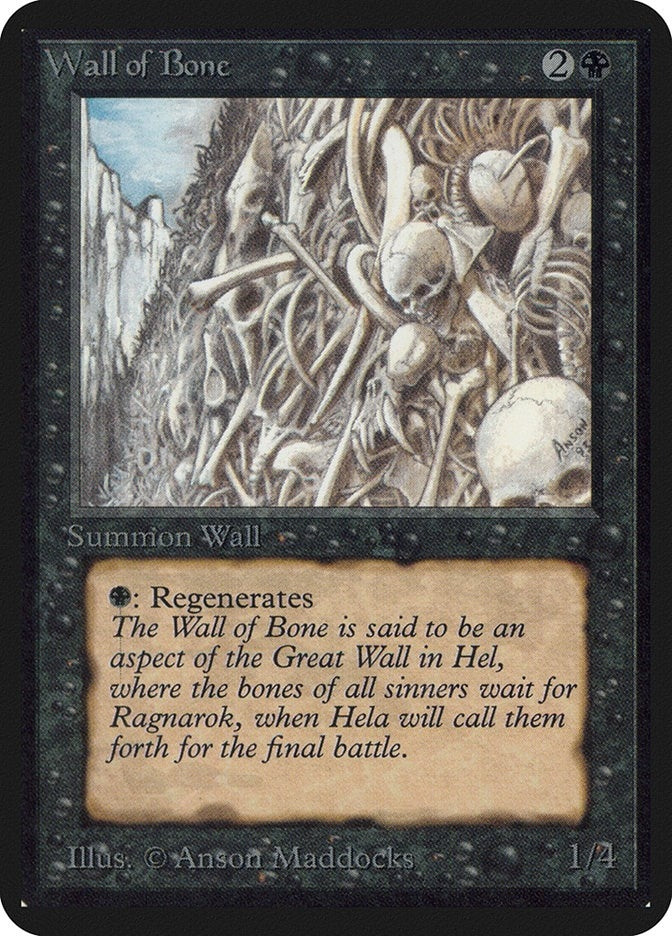 Image for Wall of Bone [Alpha Edition] - Magic: The Gathering