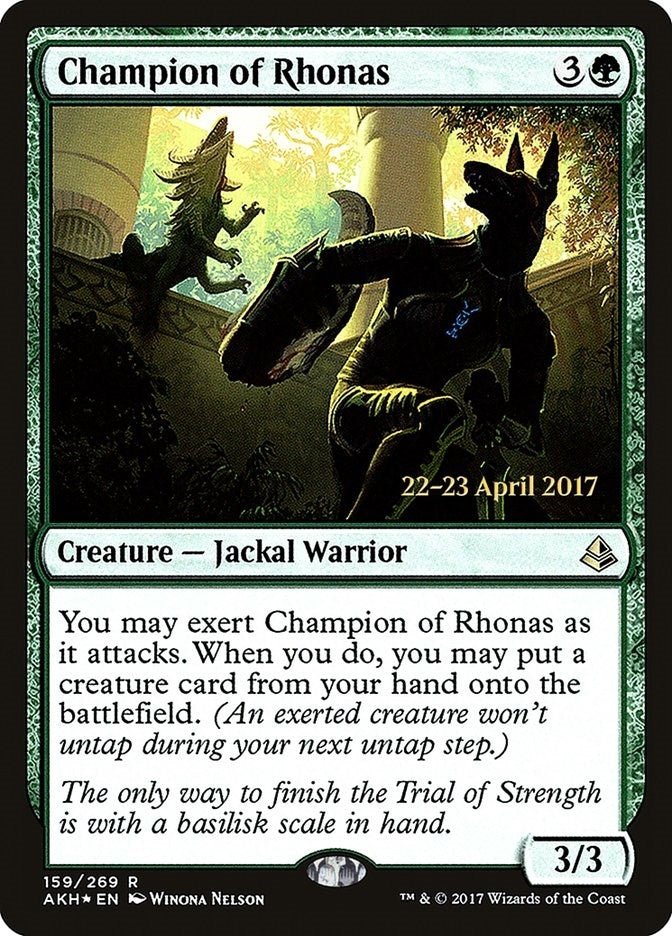 Image for Champion of Rhonas (159) [Prerelease Cards] - Magic: The Gathering