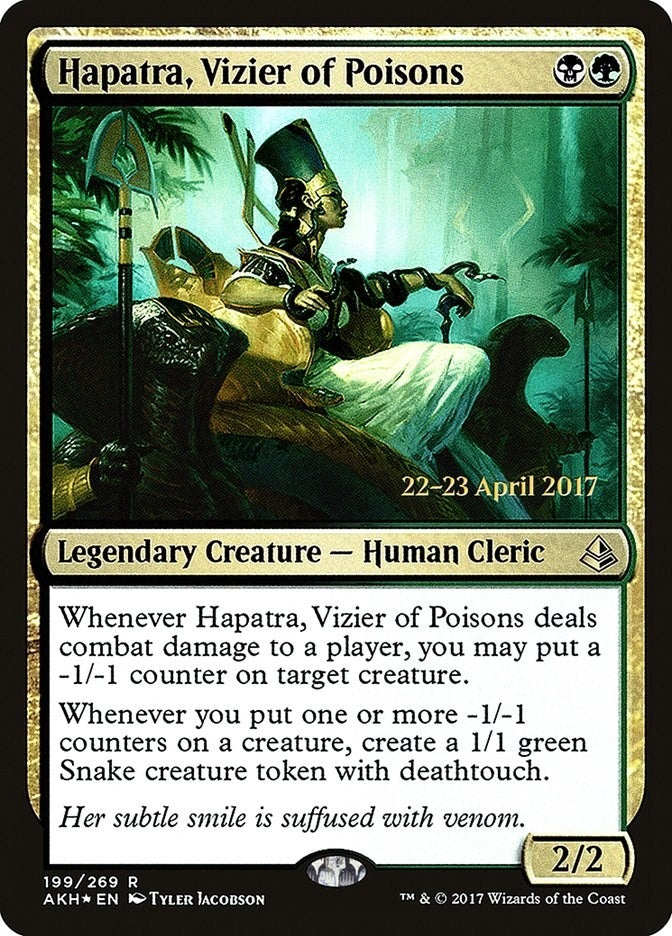 Image for Hapatra, Vizier of Poisons (199) [Prerelease Cards] - Magic: The Gathering