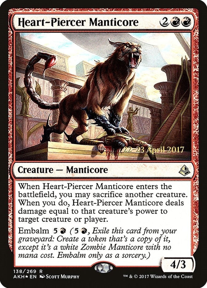 Image for Heart-Piercer Manticore (138) [Prerelease Cards] - Magic: The Gathering
