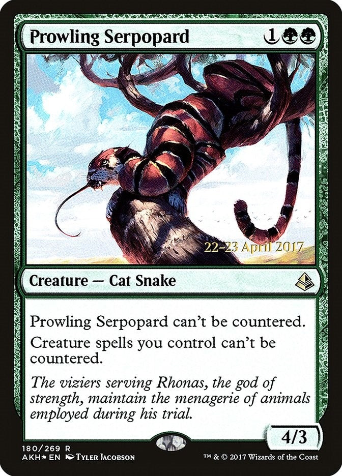 Image for Prowling Serpopard (180) [Prerelease Cards] - Magic: The Gathering