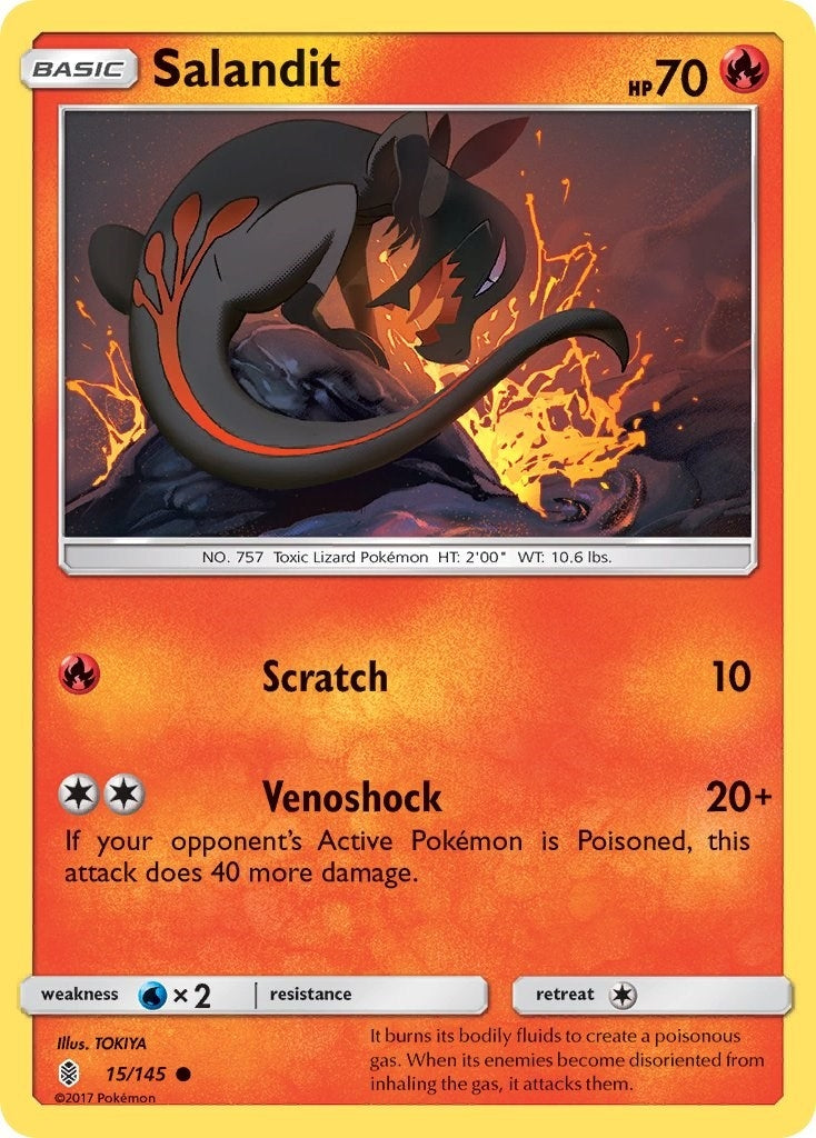 Image for Salandit (15/145) [SM - Guardians Rising] - Pokemon