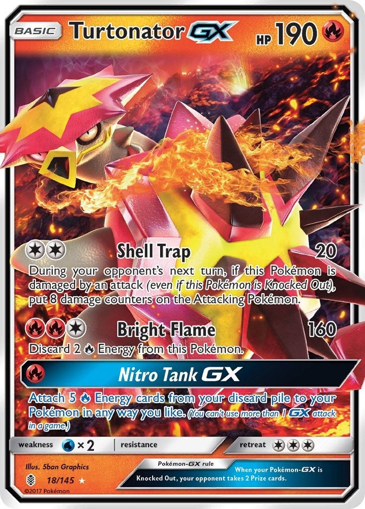 Image for Turtonator GX (18/145) [SM - Guardians Rising] - Pokemon