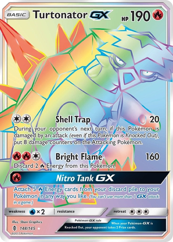 Image for Turtonator GX (Secret) (148/145) [SM - Guardians Rising] - Pokemon