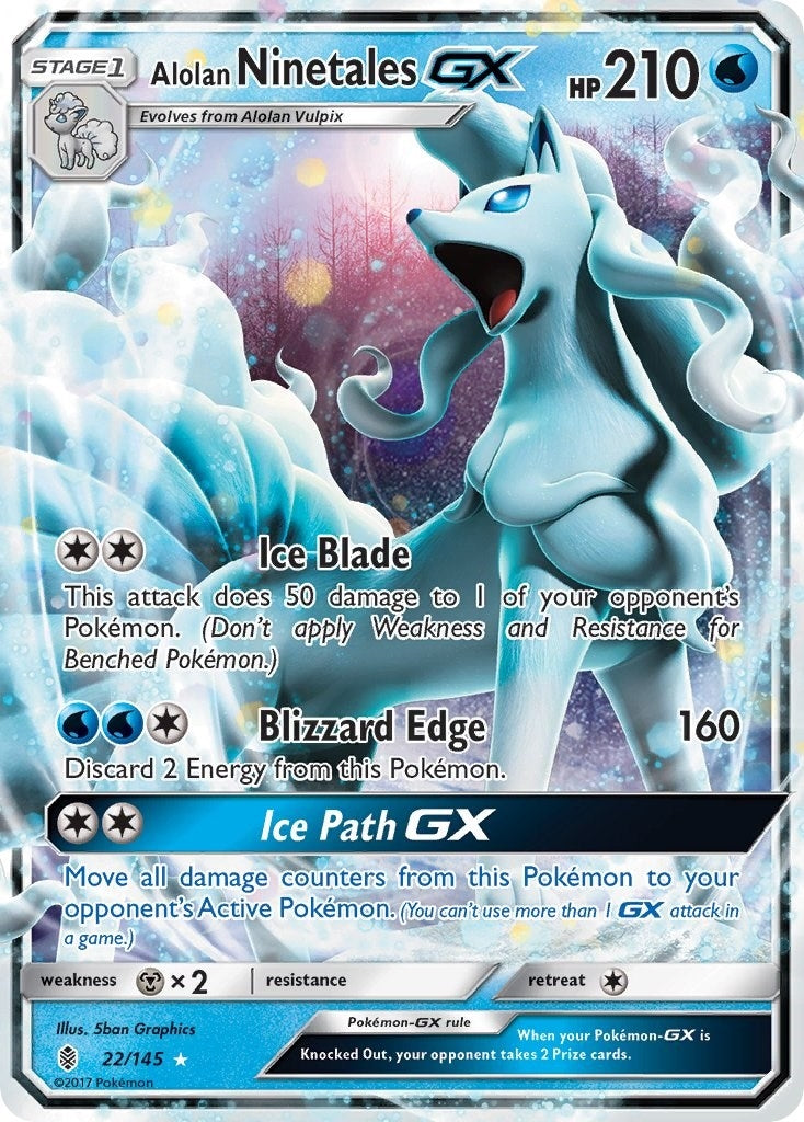 Image for Alolan Ninetales GX (22/145) [SM - Guardians Rising] - Pokemon