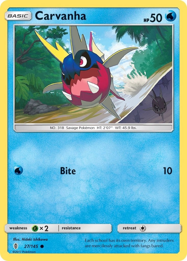 Image for Carvanha (27/145) [SM - Guardians Rising] - Pokemon