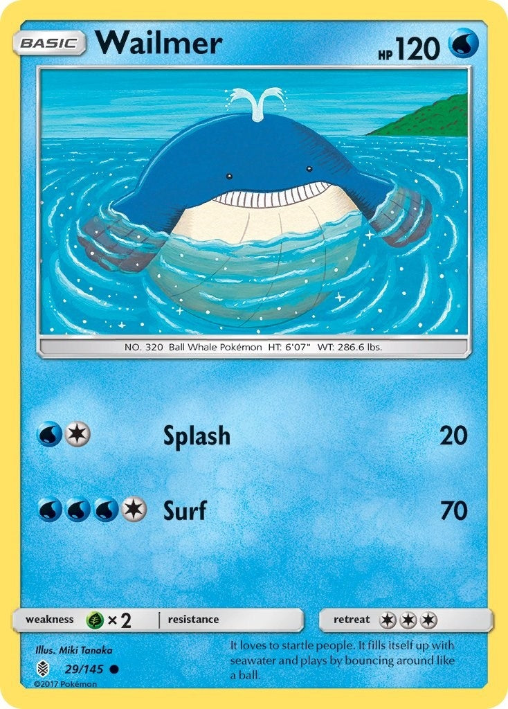 Image for Wailmer (29/145) [SM - Guardians Rising] - Pokemon
