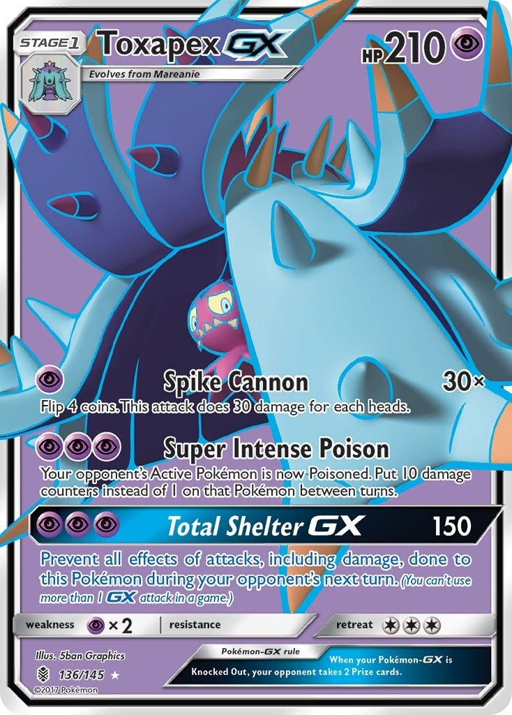 Image for Toxapex GX (Full Art) (136/145) [SM - Guardians Rising] - Pokemon