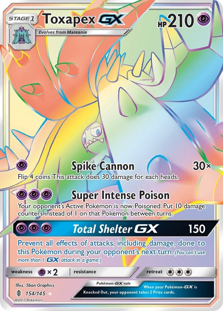 Image for Toxapex GX (Secret) (154/145) [SM - Guardians Rising] - Pokemon