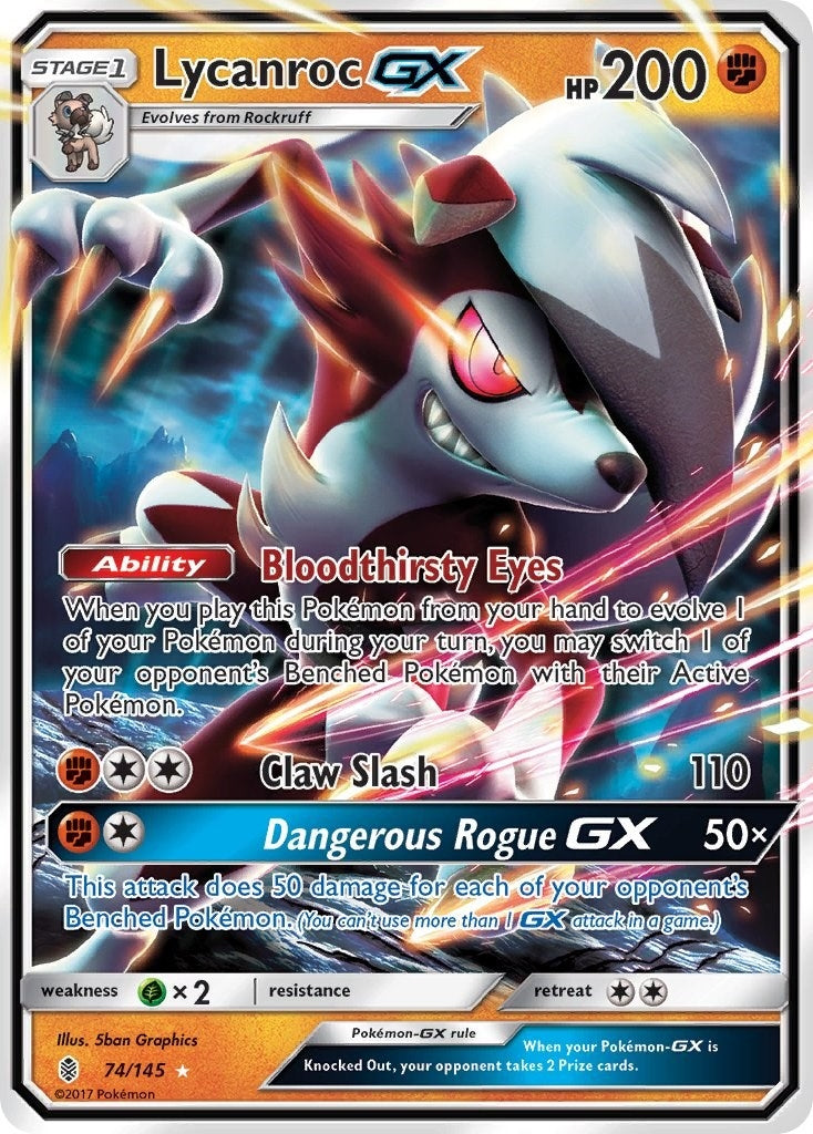 Image for Lycanroc GX (74/145) [SM - Guardians Rising] - Pokemon