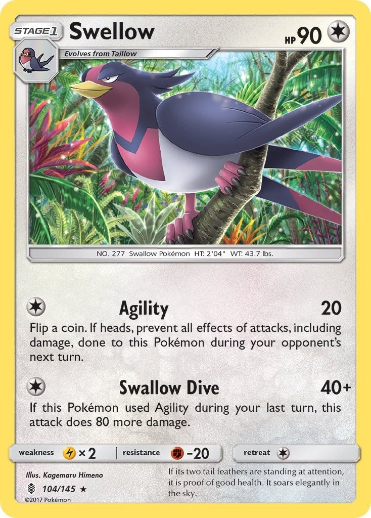Image for Swellow (104/145) [SM - Guardians Rising] - Pokemon