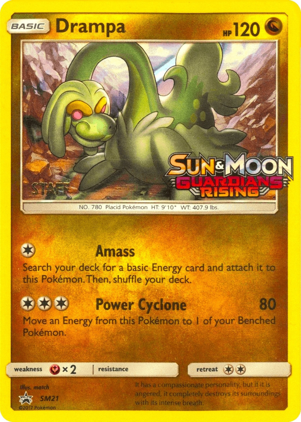 Image for Drampa - SM21 (Prerelease) [Staff] (SM21) [SM Promos] - Pokemon