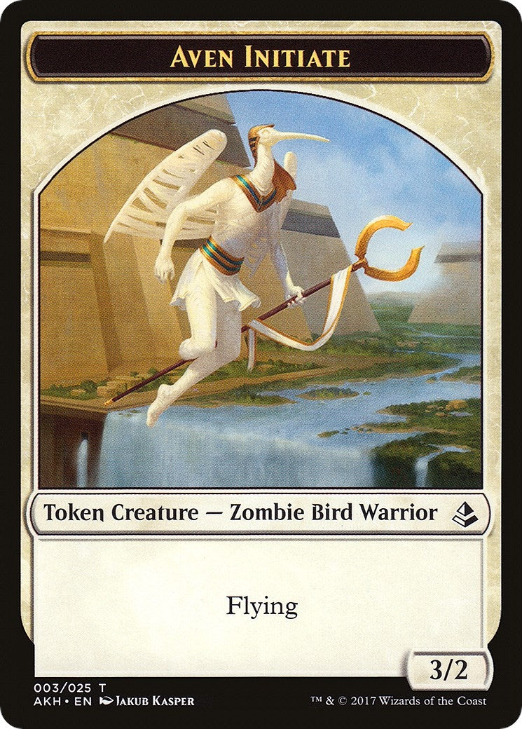 Image for Aven Initiate // Snake Double-Sided Token (3 // 23) [Amonkhet] - Magic: The Gathering