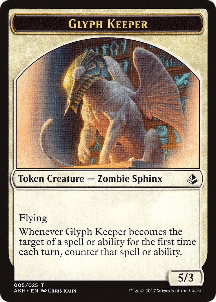 Image for Glyph Keeper // Warrior Double-Sided Token (5 // 17) [Amonkhet] - Magic: The Gathering