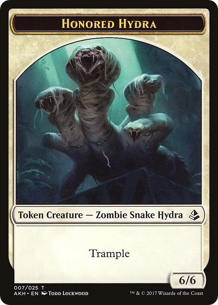Image for Honored Hydra // Warrior Double-Sided Token (7 // 17) [Amonkhet] - Magic: The Gathering